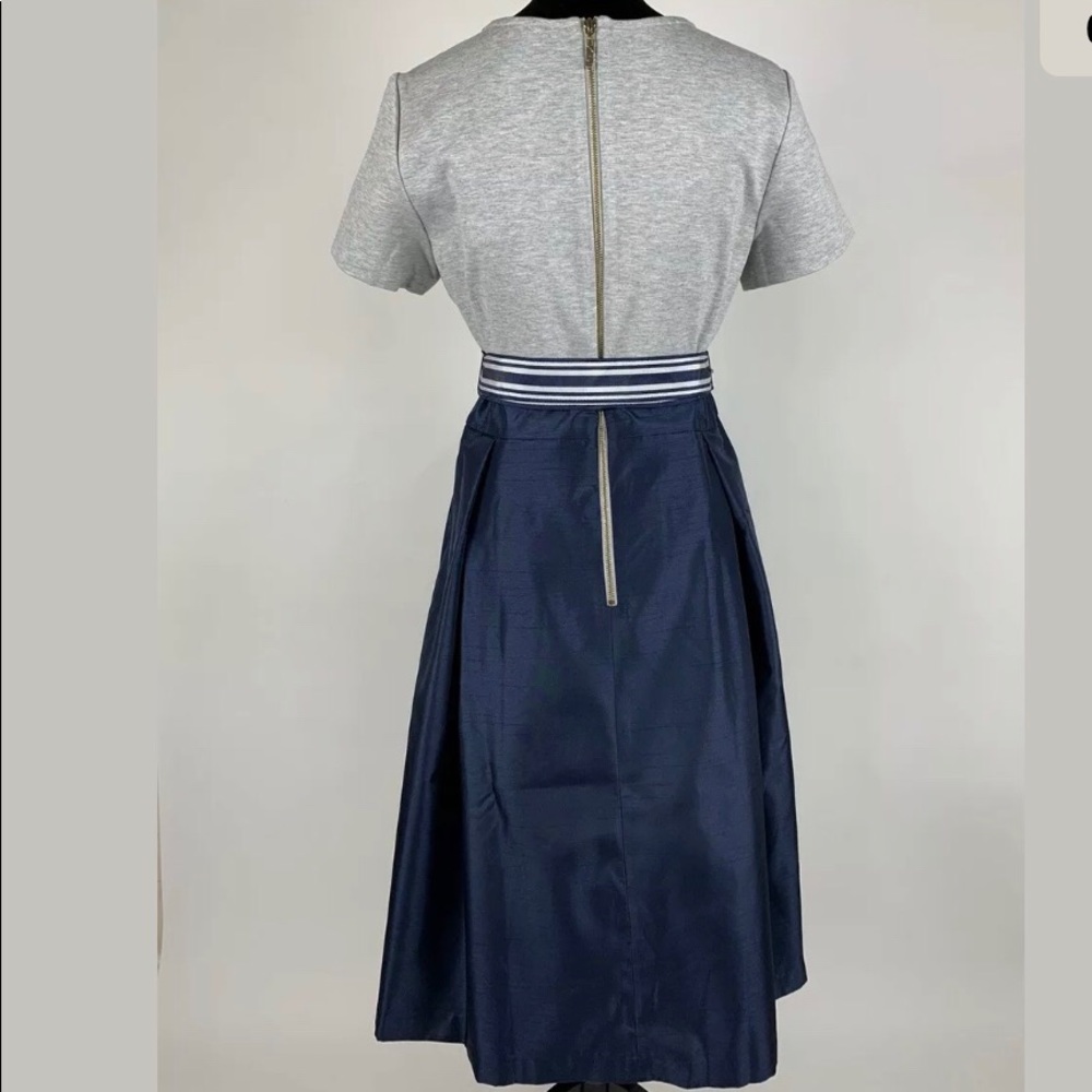 1901 A-Line Mixed Media Dress Tie Waist Size 16 - Picture 3 of 8